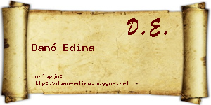 Danó Edina névjegykártya